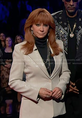 Reba’s sequin blazer on The Voice
