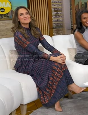 Rhiannon’s blue floral dress on Good Morning America