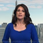 Maria’s blue ribbed square neck knit dress on Today
