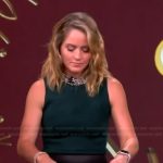 Sara’s green embellished neck top on The View