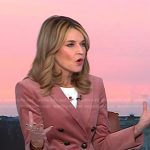 Savannah’s white floral tee and pink corduroy blazer on Today