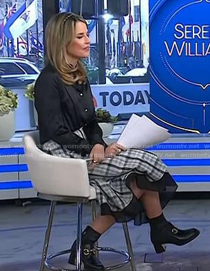 Savannah’s black horsebit ankle boots on Today