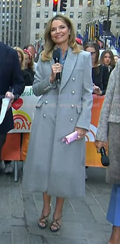 Savannah’s grey double breasted coat on Today