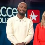 Scott’s white long sleeve polo on Access Hollywood