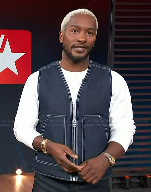 Scott’s denim vest on Access Hollywood