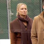 Sharon’s brown coat on The Young and the Restless