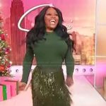 Sherri’s green sequin fringe skirt on Sherri