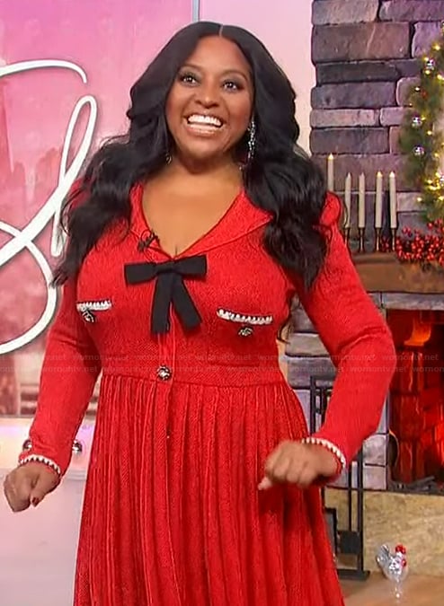 Sherri’s red bow front dress on Sherri