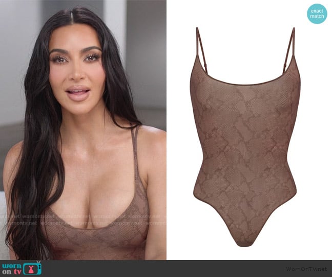 Skims Cami Bodysuit worn by Kim Kardashian (Kim Kardashian) on The Kardashians
