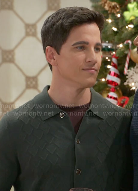 Smitty’s green cardigan on Beyond the Gates