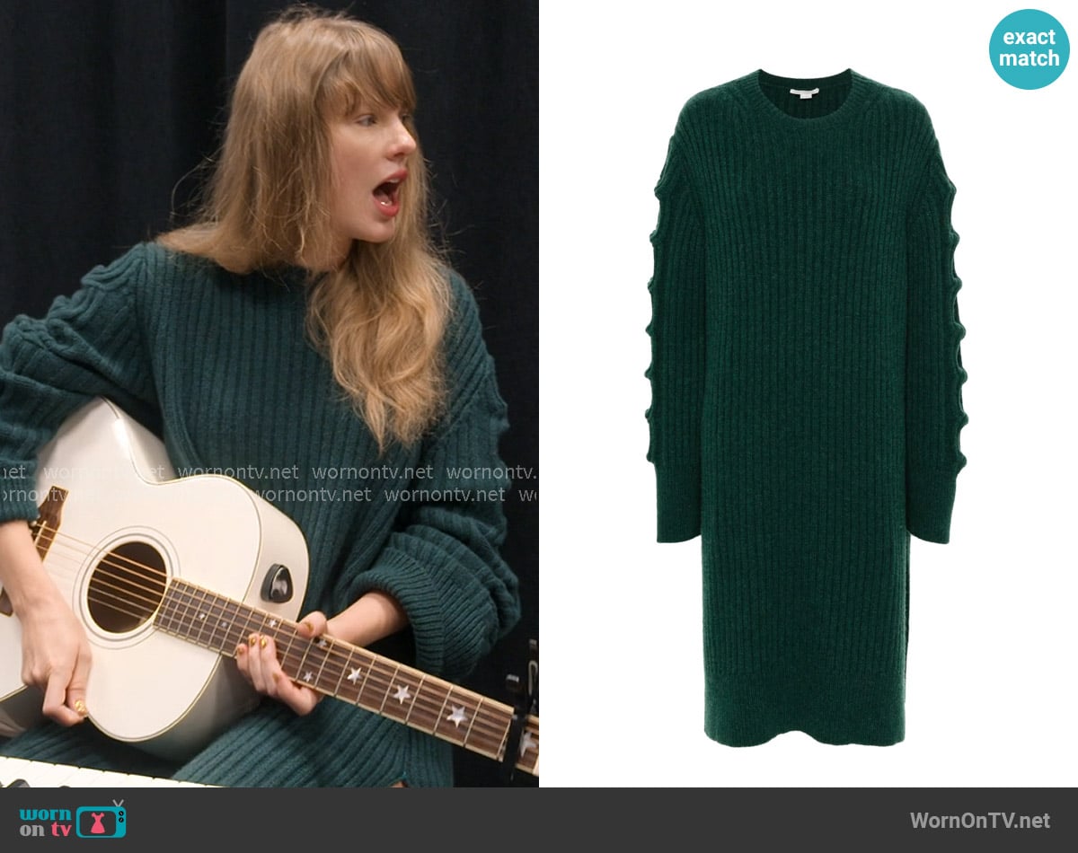 Stella McCartney Round-neck midi knitted dress worn by Taylor Swift on The End of an Era