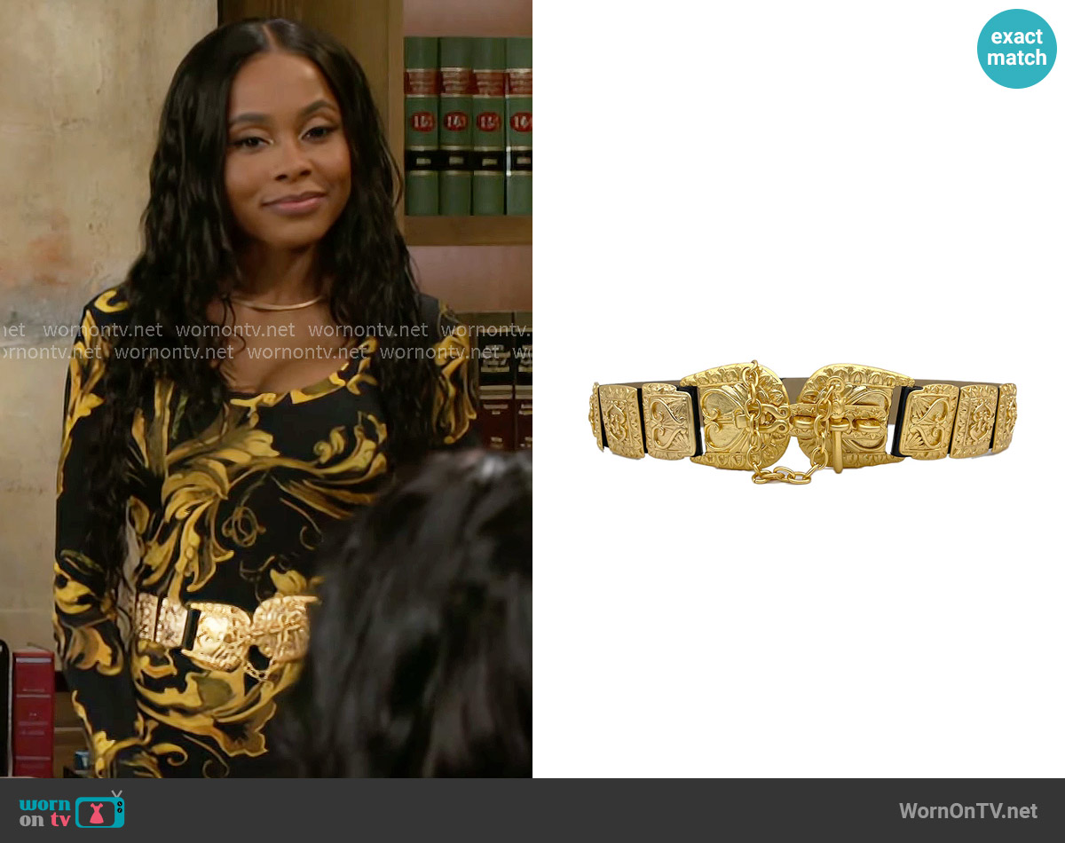 Streets Ahead Buttermint Belt worn by Hayley Lawson (Marquita Goings) on Beyond the Gates