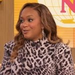 Sunny Anderson’s leopard print dress on The Drew Barrymore Show