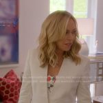 Sutton’s white floral mini dress and blazer on The Real Housewives of Beverly Hills