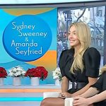 Sydney Sweeney’s black lace-up heel pumps on Today