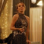 Sylvie’s black sequin top and skirt on Emily in Paris