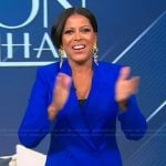 Tamron’s blue double breasted blazer on Tamron Hall Show