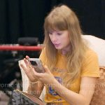 Taylor Swift’s orange kitty tee on The End of an Era