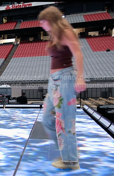 Taylor Swift’s floral jeans on The End of an Era