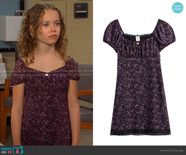 Treasure & Bond Kids' Puff Sleeve Dress Dress worn by Rachel Black (Alice Halsey) on Days of our Lives