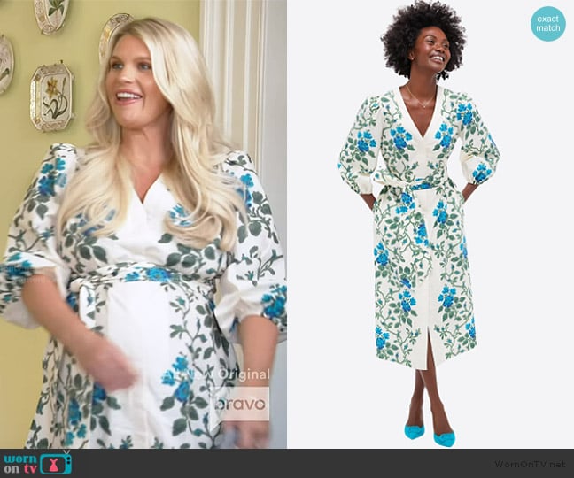 Tuckernuck Cerulean Vine Cotton Poplin Lachlan Dress worn by Madison LeCroy on Southern Charm