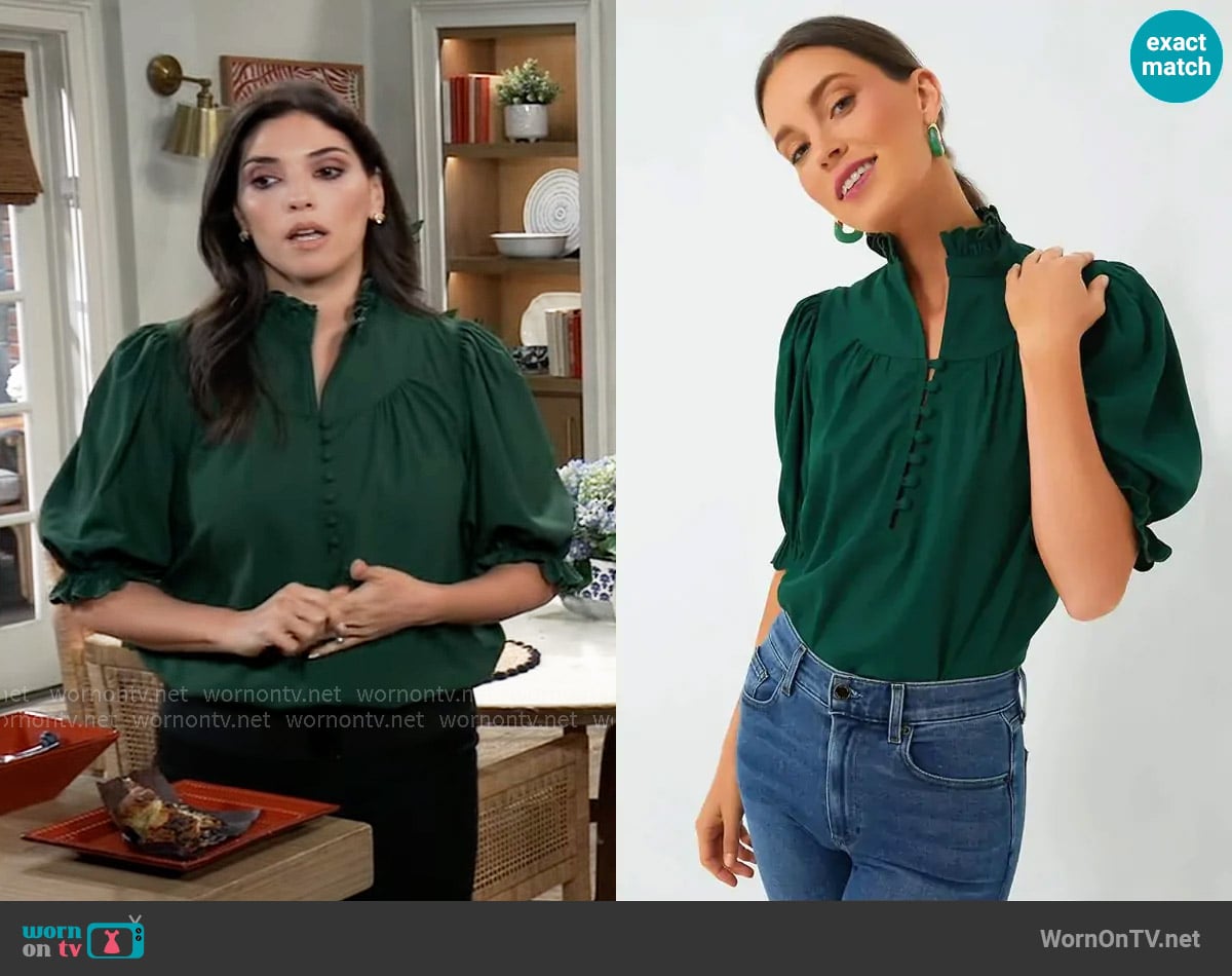 Pomander Place Selena Blouse worn by Brook Lynn Quartermaine (Amanda Setton) on General Hospital