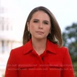 Elizabeth’s red tweed jacket on Good Morning America