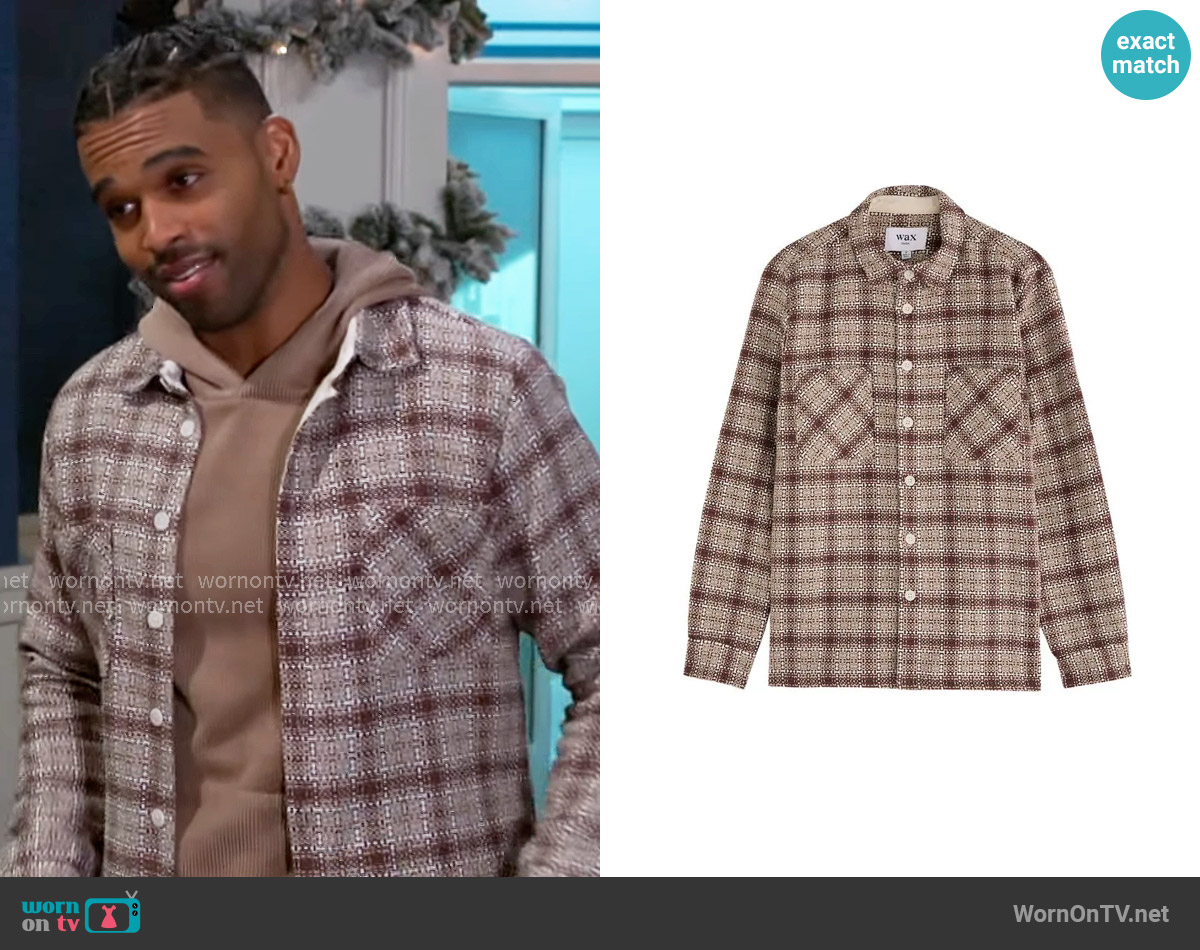 Wax London Whiting Woven Overshirt worn by Izaiah Hawthorne (David Lami Friebe) on Beyond the Gates
