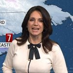Maria’s white button front dress with bow on Today