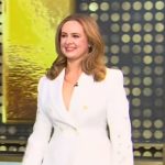 Brittney Dzialo’s white lace blazer on Tamron Hall Show