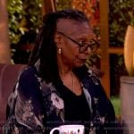 Whoopi’s black floral print shirt on The View