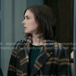 Willow’s plaid coat on General Hospital