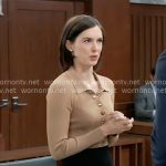 Willow’s camel and black dress on General Hospital