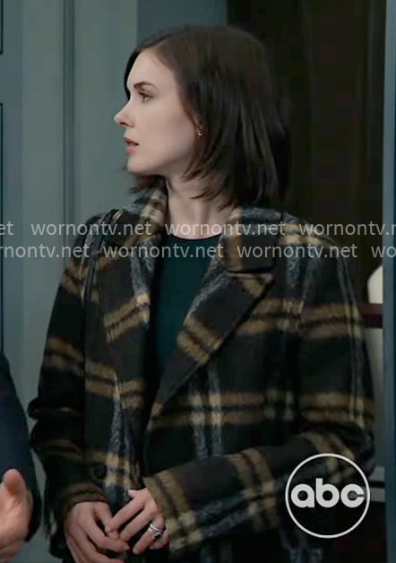 Willow’s plaid coat on General Hospital