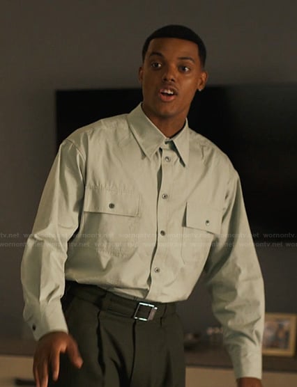Will’s green button front shirt on Bel-Air