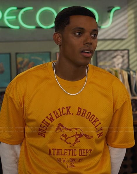 Will’s yellow mesh top on Bel-Air