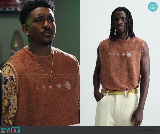 Zara Washed Knit Tank Top worn by Jazz (Jordan L. Jones) on Bel-Air