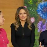 Rhiannon’s black ribbed half-zip dress on Good Morning America