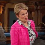 Bonnie’s pink tweed jacket on Days of our Lives