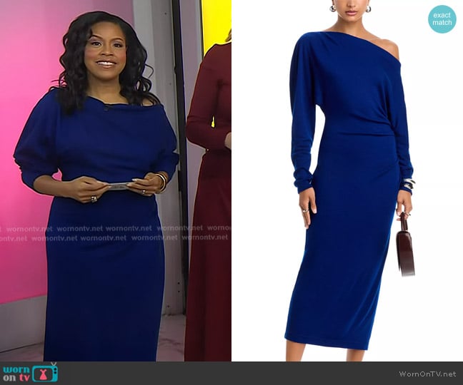 A.L.C. Sonny Dress in Yves Blue worn by Sheinelle Jones on Today