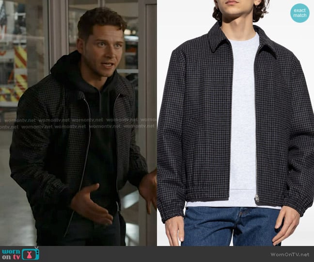 A.P.C. Checked Jacket worn by Evan Buckley (Oliver Stark) on 9-1-1
