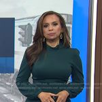 Adelle’s teal long sleeve mini dress on Today