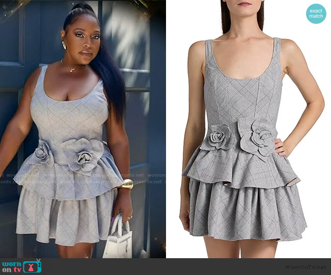 Aknvas Devyn Plaid Fit & Flare Minidress worn by Sherri Shepherd on Sherri