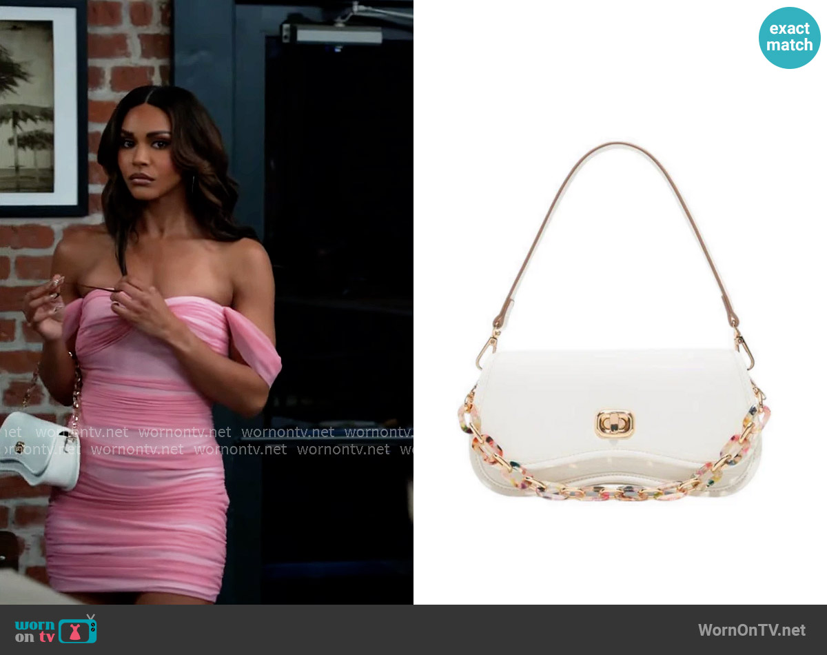 Aldo Clappertonnx Shoulder Bag worn by Cheyenne Barnes (Jordan Coleman) on Tyler Perrys Sistas