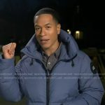 Alex Perez’s blue down jacket on Good Morning America