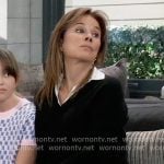 Alexis’s black layered sweater on General Hospital