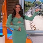 Alexis’s green cutout dress on The Price is Right