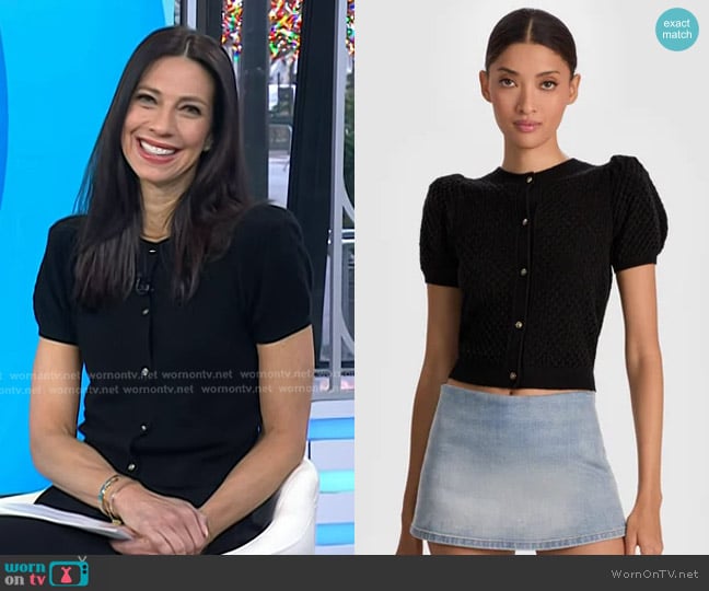 Alice + Olivia Sabine Cashmere Cardigan worn by Dr. Natalie Azar on Today