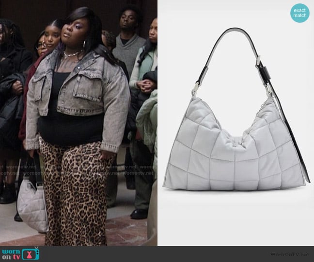 All Saints Edbury Leather Quilted Shoulder Bag worn by Krystal (Raven Goodwin) on Abbott Elementary