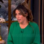 Alyssa’s green silk blouse on The View